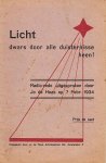 HAAS, Jo de - Licht dwars door alle duisternisse heen. Radio-rede, uitgesproken op 7 Febr. 1934.