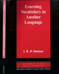 Nation, I. S. P. - Learning Vocabulary in Another Language