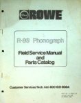 Rowe - Rowe R.86 Phonograph (Original Manual) Field Service Manual and Parts Catalog