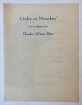 WITSEN ELIAS - [Printed publication] Programma Goden en Menschen, voor te dragen door Claudine Witsen Elias, gedrukt, 3 p.