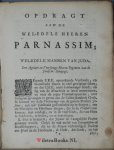 Sibersma, Hero - Verklaringe over de Profeet Jesaias, En sulx bevestigt uit het Euangelium, Ten dienste van het Oud en Nieuw Israel. De Opdragt is aan de Edele Heeren Parnassim, de Regenten van de Joodsche Synagoge.