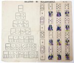  - [Antique game, card game, colored] Centsprent: Domino en Kaartespel. No. 83.