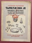 BOER, J.C.W. DE & W.L.P. BURGER. - Tafeltje dek je: Handleiding in het tafeldekken - dienen en -versieren.