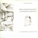 Grashoff, Pieter  .. Met veel Illustraties van Guust Hens - Drie jongens en een vliegende schotel