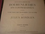 Rontgen; Julius - Oud-Hollandsche Boerenliedjes en Contradansen - Eerste Bundel, uitgave XX, bewerkt voor viool met begeleiding van Klavier door Julius Rontgen