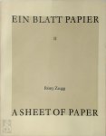 Rémy Zaugg - A Sheet of Paper II Ein Blatt Papier