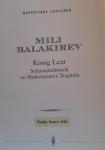 Balakirev, Mili - KÖNIG LEAR / KING LEAR - Study Score 435