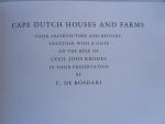 Bosdari, C. de - Cape Dutch Houses and Farms