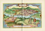 Braun, Georg/ Hogenberg, Frans - Oude Europese stadsgezichten. 24 gekleurde prenten. Vert.: J.M. Palm