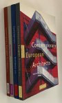Amsoneit, Wolfgang, Dirk Meyhöfer, Philip Jodidio, - Contemporary European Architects. [Vols. I-IV;  4-volume set]