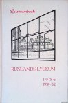 Landers, A. & J.W. Schulte Nordholt & Wim Brussaard - en anderen - Gedenkboek 1936-1951/52 uitgegeven ter gelegenheid van het derde lustrum van het Rijnlands Lyceum te Wassenaar