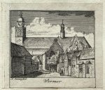 Abraham Zeeman (1695/96-1754) - Antique print, city view, 1730 | Wormer, city in Noord-Holland, published 1730, 1 p.