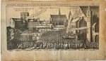 Anonymous after Claes Jansz Visscher II (1587-1652) - [Antique print, etching, execution, ca.1650] Afbeelding der executie geschiet den XIII May 1619 aen Jan van  gewesene advocaet van Hollant/Johan van Oldenbarnevelt op het Binnenhof, published ca. 1650, 1 p.