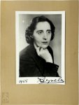 GYSELEN, Blanka - Blanka Gyselen [portretfoto 1955] Originele afdruk, gesigneerd en gedateerd