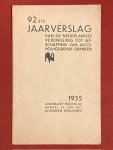 NVAA - 92ste jaarverslag van de Nederlandse Vereniging tot Afschaffing van Alcoholhoudende Dranken 1935