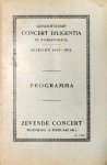 Engell, Birgit: - [Programmheft] Genootschap Concert Diligentia te `s-Gravenhage. Seizoen 1910-1911. Zevende concert. Het Residentie-Orkest. Soliste: Mejuffrouw Birgit Engell, kgl. Hofopernsängerin uit Wiesbaden