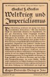 Steffen, Gustaf Fredrik. - Weltkrieg und Imperialismus : sozialpsychologische Dokumente und Beobachtungen vom Weltkrieg 1914/15.