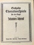 Schrenk, Johannes: - Sechzehn Choralvorspiele für die Orgel