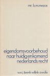 B.M. Mezas - Eigendomsvoorbehoud naar huidig en komend Nederlands recht. Diss.