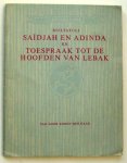 Multatuli - Saïdjah en Adinda en Toespraak tot de hoofden van Lebak.