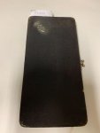 SYTZEMA, VAN, - Black leather folding wallet 30x15 cm late 19th early 20th century. Manufactured in Germany. Adorned with the initials in silver of the Dutch noble family Van Sytzema ("VS") since 1814 belonging to the Dutch nobility. The initials VS are crown...