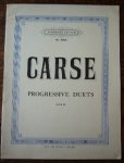 CARSE, ADAM, - Progressive duets. Book III. Augeners edition no. 6889c.