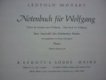 Mozart; Leopold (1719–1787) - Notenbuch für Wolfgang; Eine Auswahl der leichtesten Stücke; voor Piano
