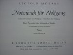 Mozart; Leopold (1719–1787) - Notenbuch für Wolfgang; Eine Auswahl der leichtesten Stücke; voor Piano