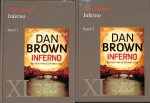 Brown, Dan - Inferno - grote letter uitgave. 2 delen