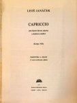 Janácek, L.: - Capriccio pro klavír (levou rukou) a dechovy soubor [für Klavier linke Hand und Blasinstrumente]. ( Komp. 1926). (2. nove revidované vydáni)