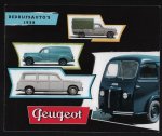 PEUGEOT - (AUTO FOLDER - CAR BROCHURE) Peugeot Bedrijfsautos 1958