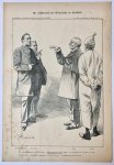 Braakensiek, Johan (1858-1940) - [Original lithograph/lithografie by Johan Braakensiek] Mr. Schölvinck als Wethouder en Raadslid, 3 Juli 1898, 1 pp.