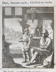 Jan Luyken (1649-1712) and Caspar Luyken (1672-1708) - [Antique print, etching] De Blaasbalkmaaker/The Bellows Maker, published 1718.