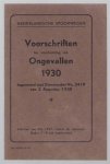 n.n - Voorschriften ter voorkoming van ongevallen 1930 (Nederlandsche spoorwegen)