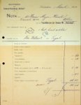 SMN - Nota SMN vracht naar Tegal Indonesie met de Koning Willem 3 in 1913
