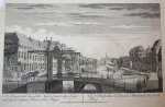  - [Antique print, etching] A Perspective View of the New Drawbridge Canal and Great Orphan House at The Hague (Bierkade Den Haag), published ca. 1770.