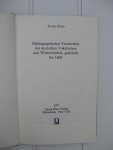 Claes, Franz - Bibliographisches Verzeichnis der deutschen Vokabulare und Wörterbücher, gedruckt bis 1600.
