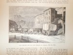 antique print (prent) - Het vervoer van een blok marmer te Carrara.