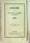 collectif - Annuaire de l'Université Catholique de Louvain 1861 vingt cinquième année