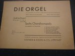 Homilius; Gottfried August (1714-1785) - DIE ORGEL; Sechs Choralvorspiele / Reihe II Werke alte meister; Nr. 2