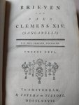 Clemens XIV. - Brieven van paus Clemens XIV. (Ganganelli).Deel 3 met de zeldzame lykrede. Deel 4 met uitgeleeze gedagten  (4 complete delen)