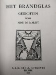 Marest, Aime de - Het brandglas. Gedichten.