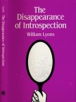 Lyons, William. - The Disappearance of Introspection.