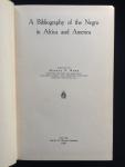 Work, Monroe N. (Anson Phelps Stokes, intro.) - A Bibliography of the Negro in Africa and America (first edition)