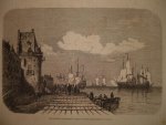 Veere.. - Nederlandsche oorlogschepen brengen Fransche koopvaarders te Veere op.