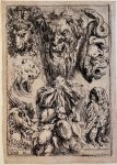 Lieven Mehus (1630-1691) - Antique print, etching | Ornamental plate, published ca. 1660, 1 p.