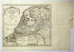 TIRION, IS., - Oude kaart der nu Vereenigde Nederlanden tot opheldering der Vaderlandsche historie in de Middeleeuwe