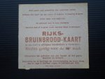 - Distributiebon Rijksbruinbrood-kaart - Distributiebon Rijksbruinbrood-kaart