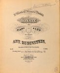 Rubinstein, Anton: - Sonate pour piano et alto (ou Violon). Op. 49. (La partie de violon arr. par Ferd. David.)