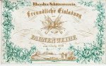 RHEYDT-MÖNCHENGLADBACH - Freundliche Einladung zur Fahnenweihe des Rheydter Schützenvereins am 1. July 1849.